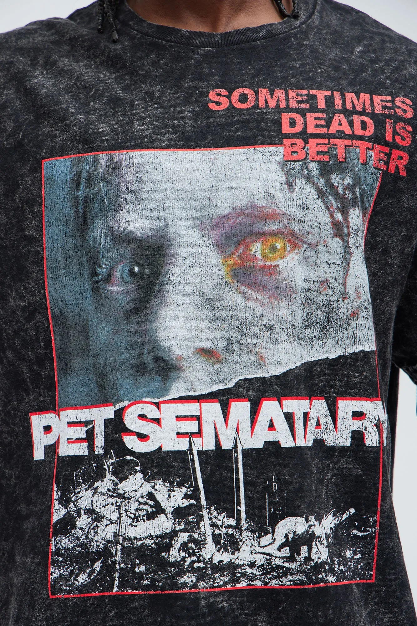 Pet Sematary Oversized Short Sleeve Tee - Black sold by Fashion Nova product image thumbnail 3