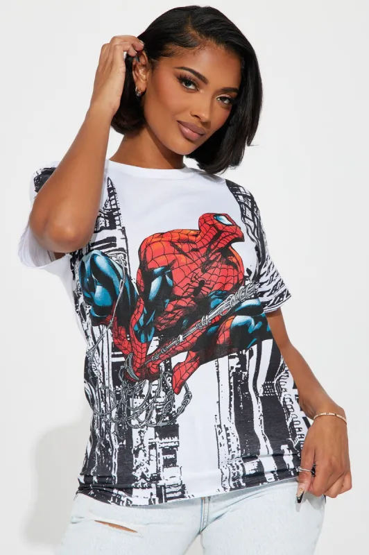 Spidey Swing Graphic Tshirt - Black/White sold by Fashion Nova