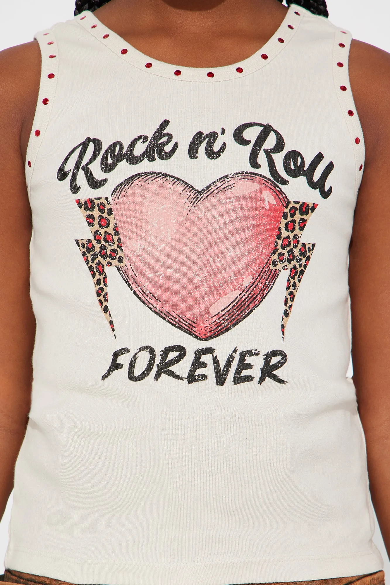 Mini Rock n' Roll Forever Tank Tee - Ivory/combo sold by Fashion Nova product image thumbnail 3