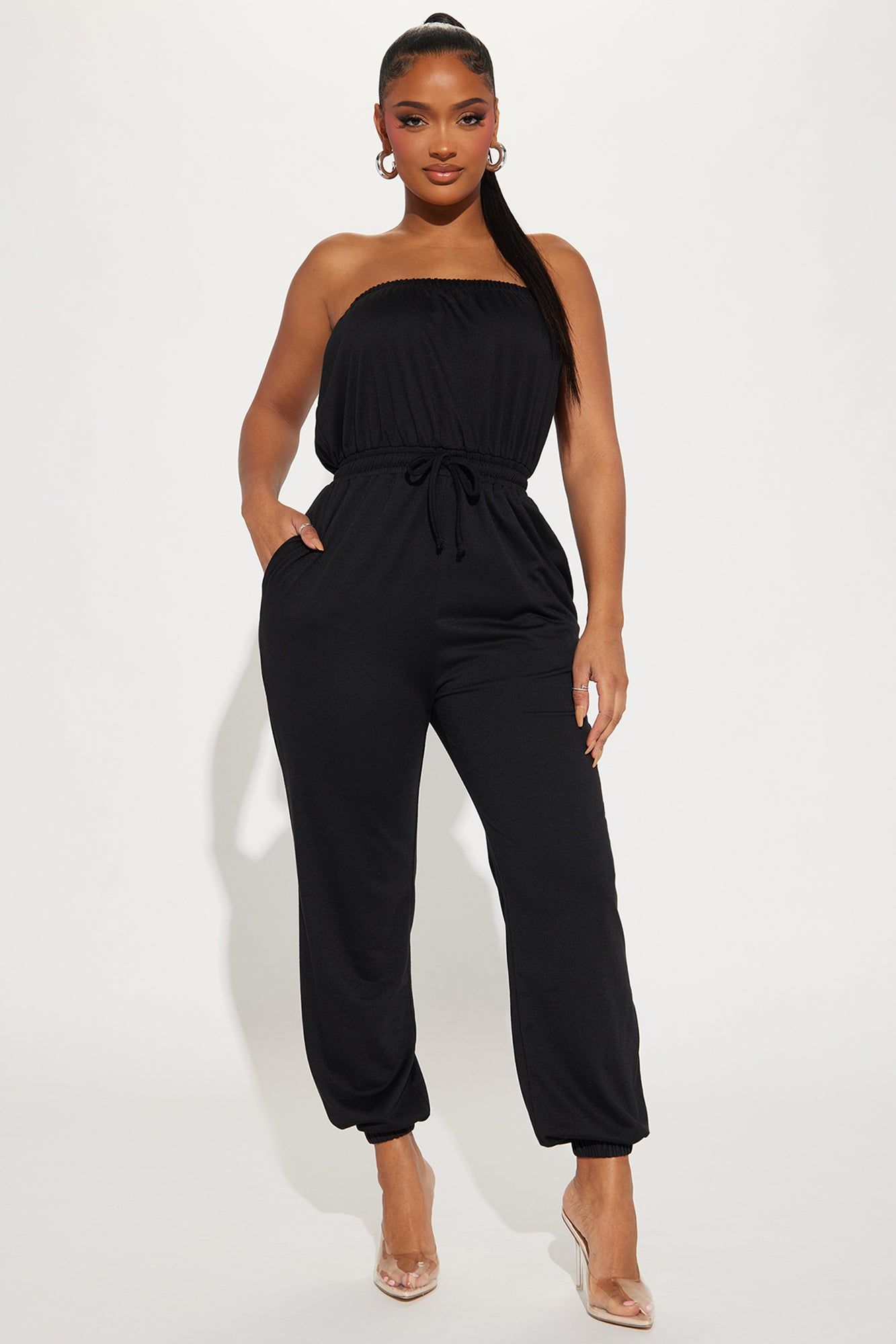 Estella Tube Jumpsuit - Black sold by Fashion Nova