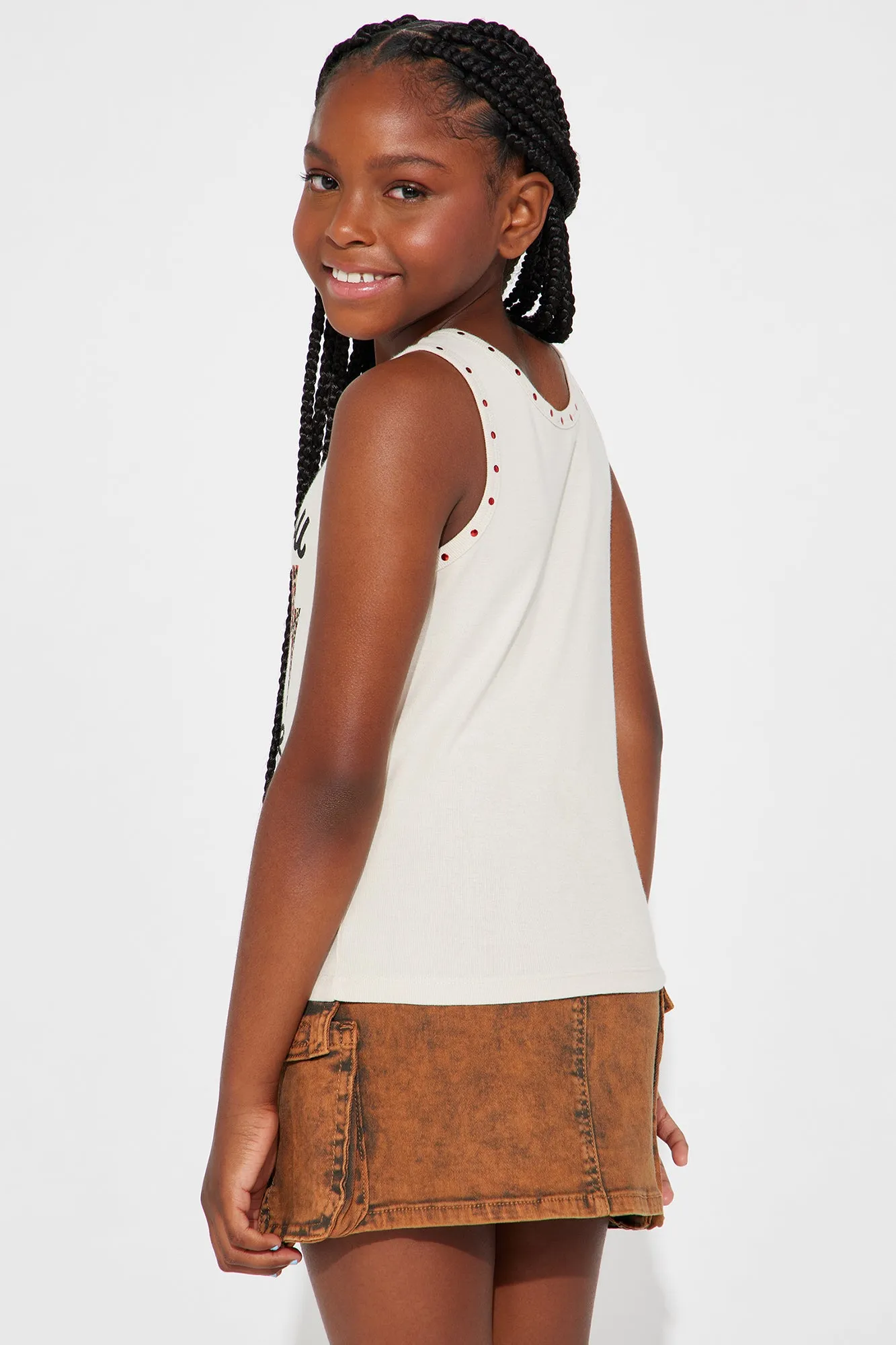 Mini Rock n' Roll Forever Tank Tee - Ivory/combo sold by Fashion Nova product image thumbnail 4