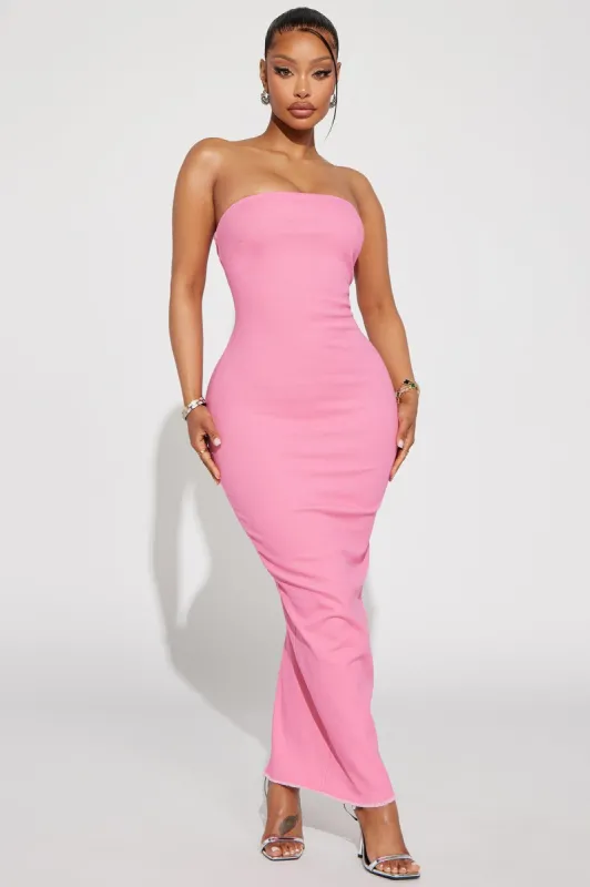 Cayleigh Denim Maxi Dress - Pink sold by Fashion Nova