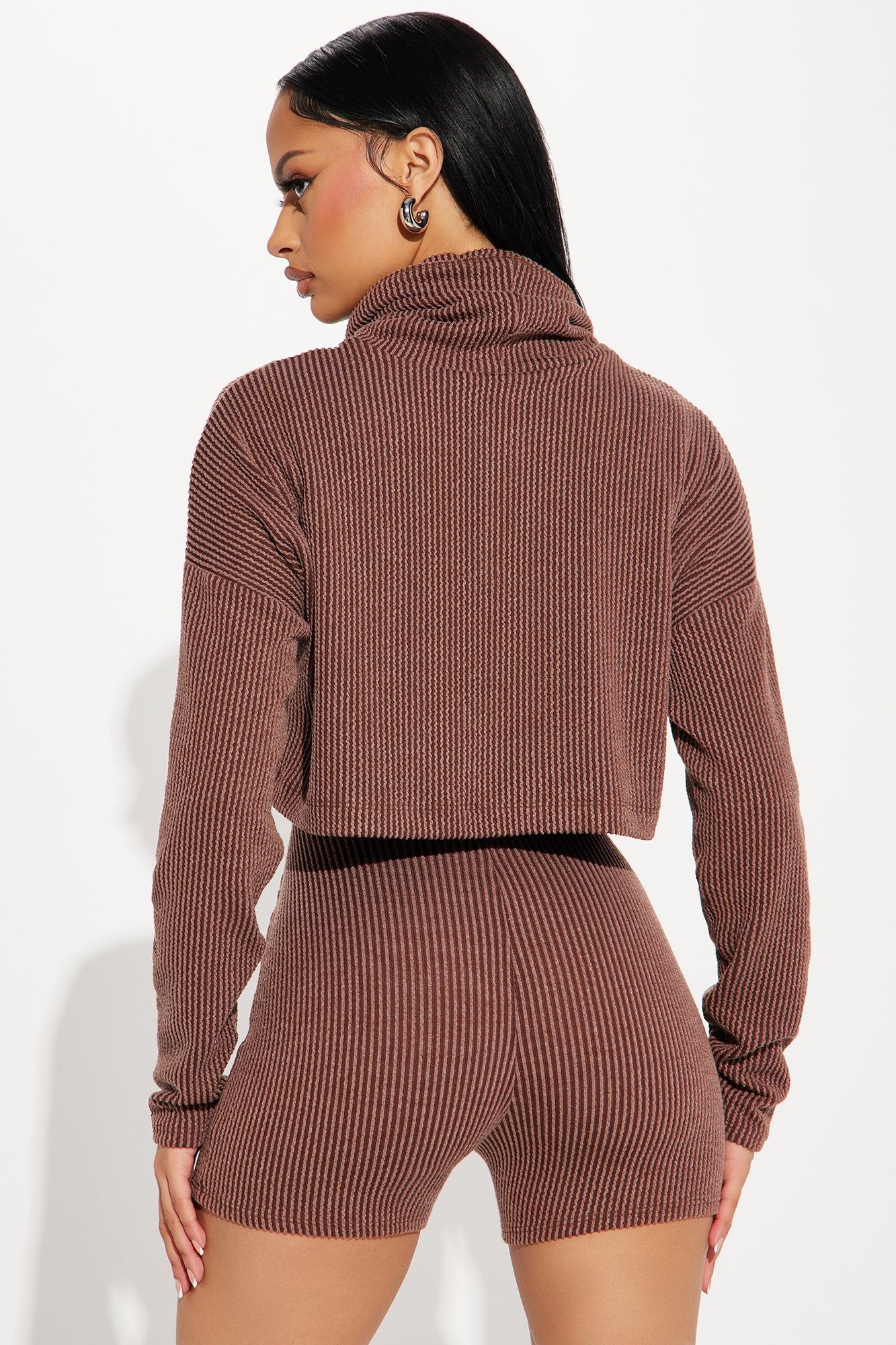 Thinking It Over Romper Set - Chocolate sold by Fashion Nova product image thumbnail 2