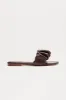 Just Wait Ruffle Sliders - Chocolate sold by Fashion Nova