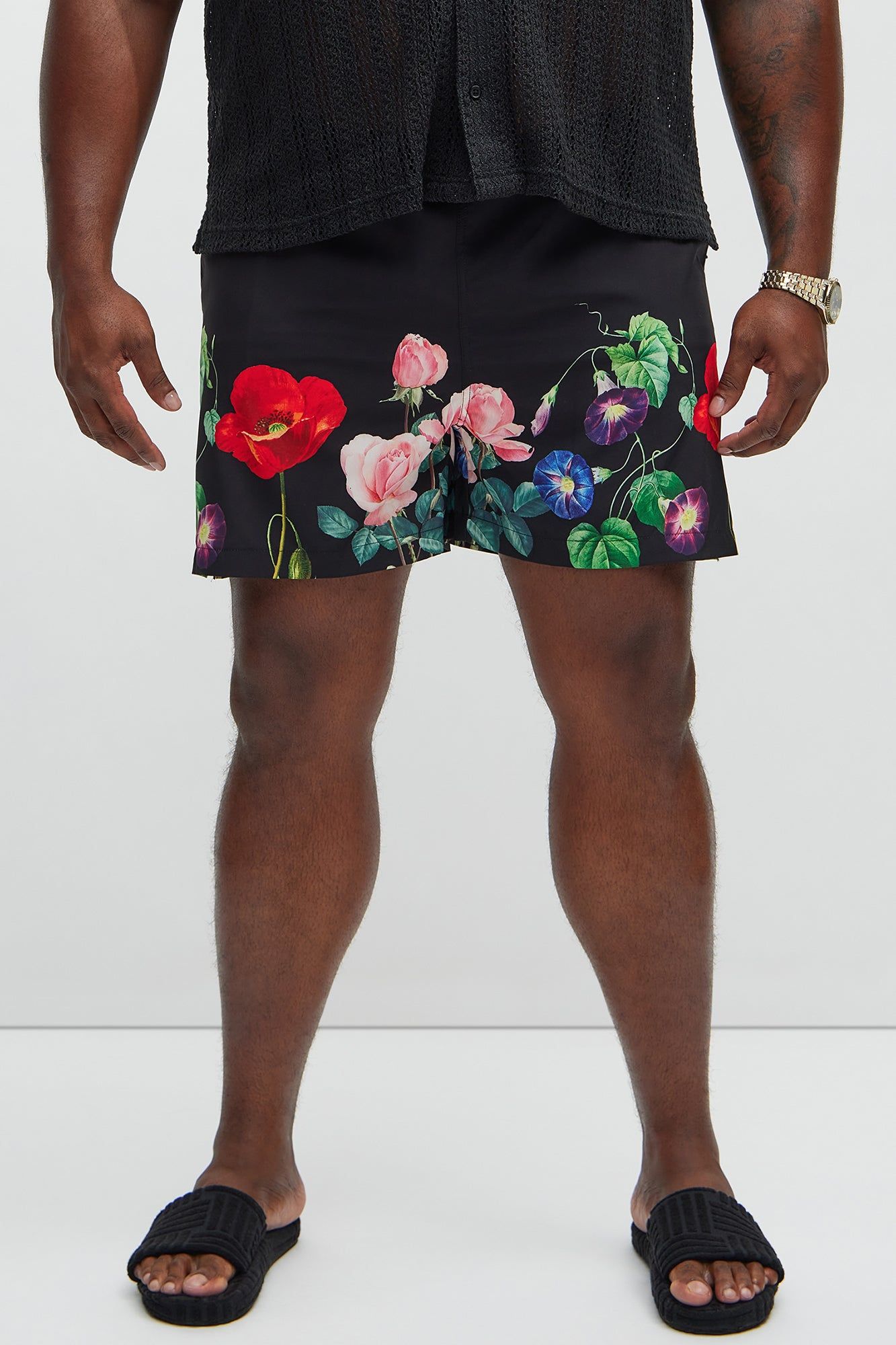 All In The Field Swim Trunks - Black sold by Fashion Nova product image thumbnail 5