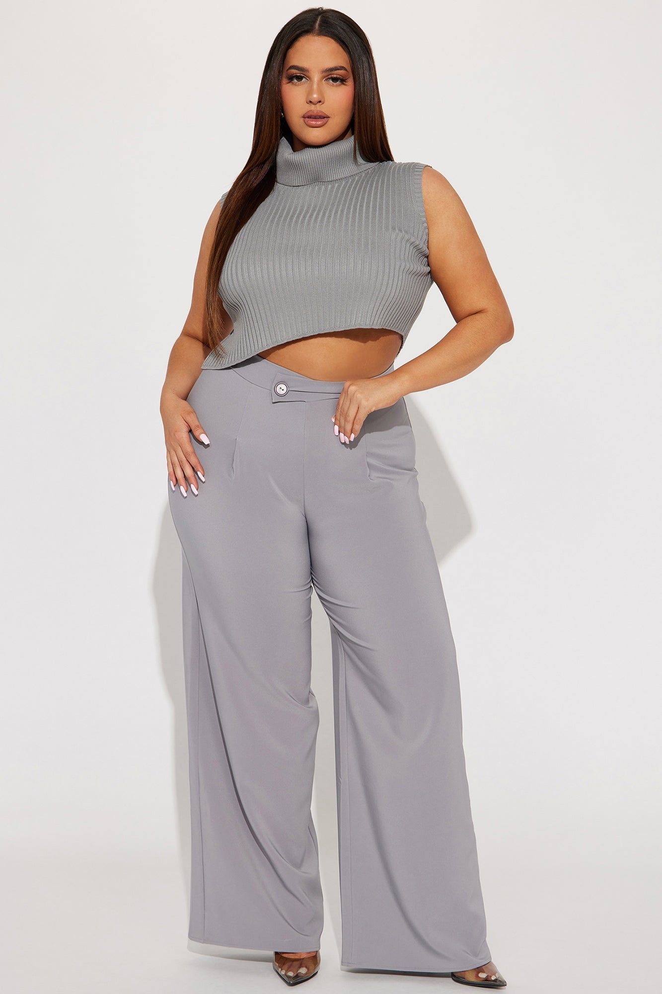 Sophisticated Babe Sweater Top - Grey sold by Fashion Nova product image thumbnail 5