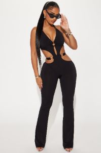 All Loved Up Jumpsuit - Black sold by Fashion Nova