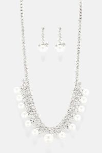 Special Treatment Only Necklace And Earring Set - Silver sold by Fashion Nova