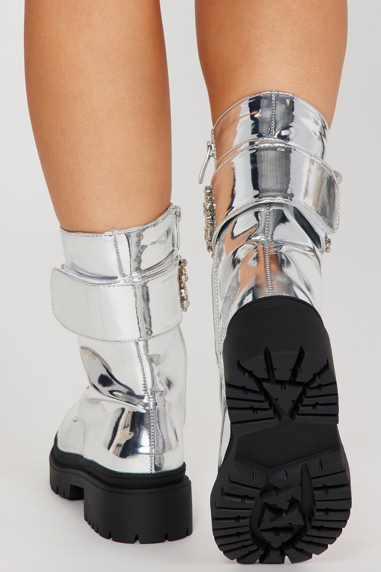 Making It Easy Heeled Boots - Silver sold by Fashion Nova product image thumbnail 3