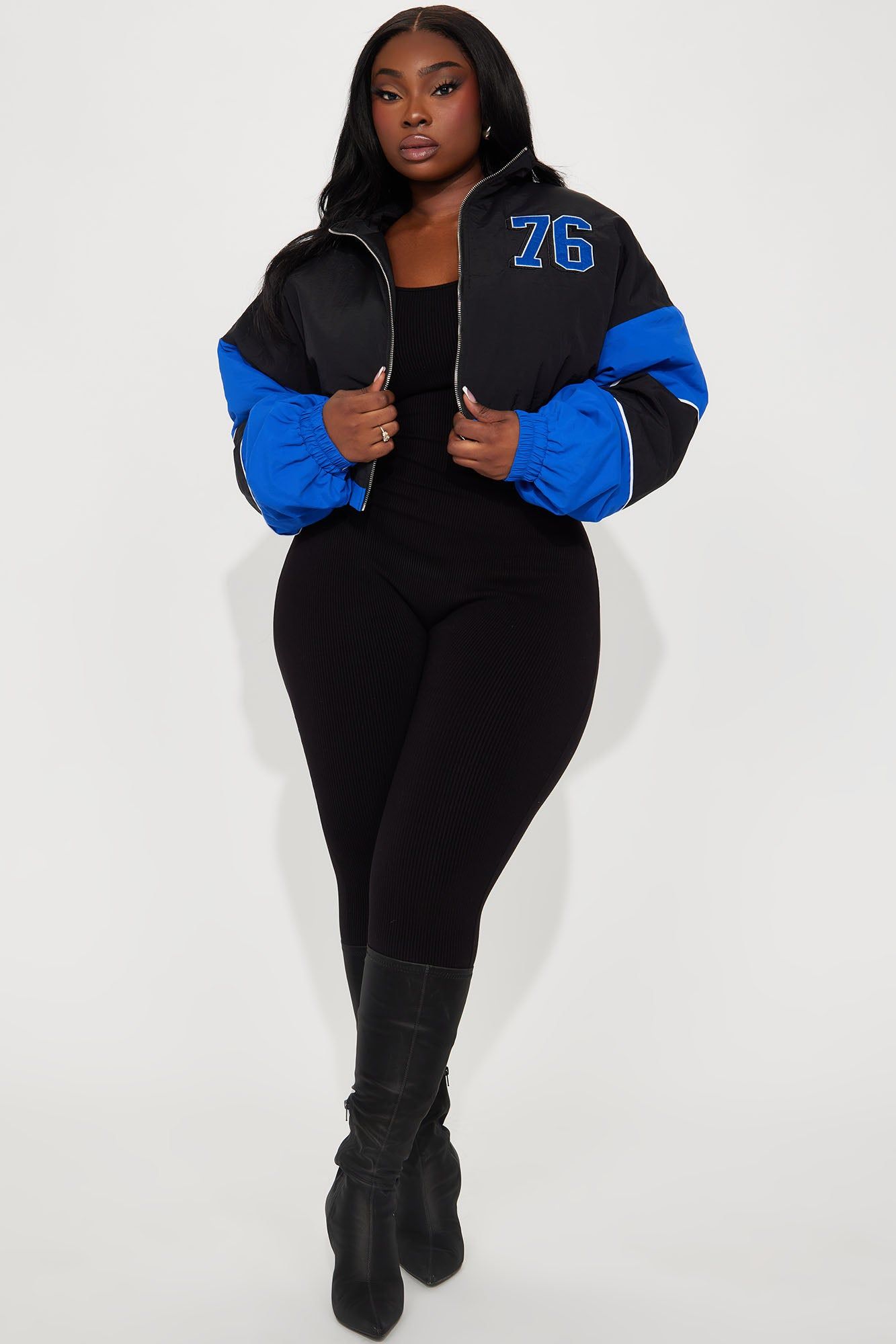Always The Champ Bomber Jacket - Blue/combo sold by Fashion Nova product image thumbnail 6