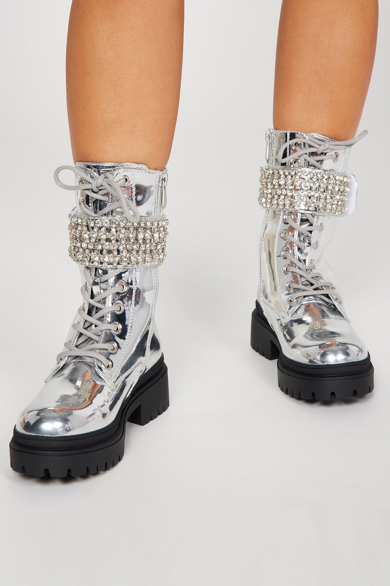 Making It Easy Heeled Boots - Silver sold by Fashion Nova product image thumbnail 2