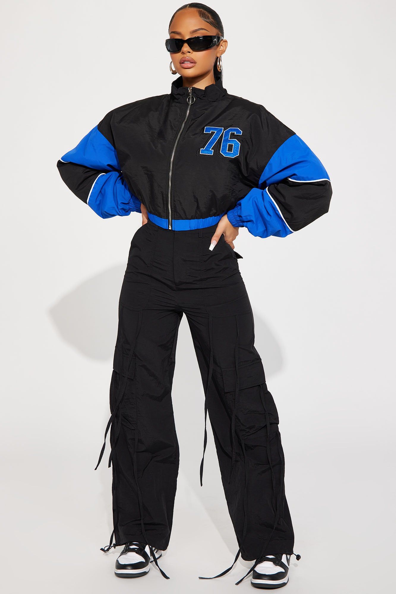 Always The Champ Bomber Jacket - Blue/combo sold by Fashion Nova product image thumbnail 2