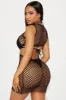 Drinks Under The Sun Fishnet Cover Up - Black sold by Fashion Nova