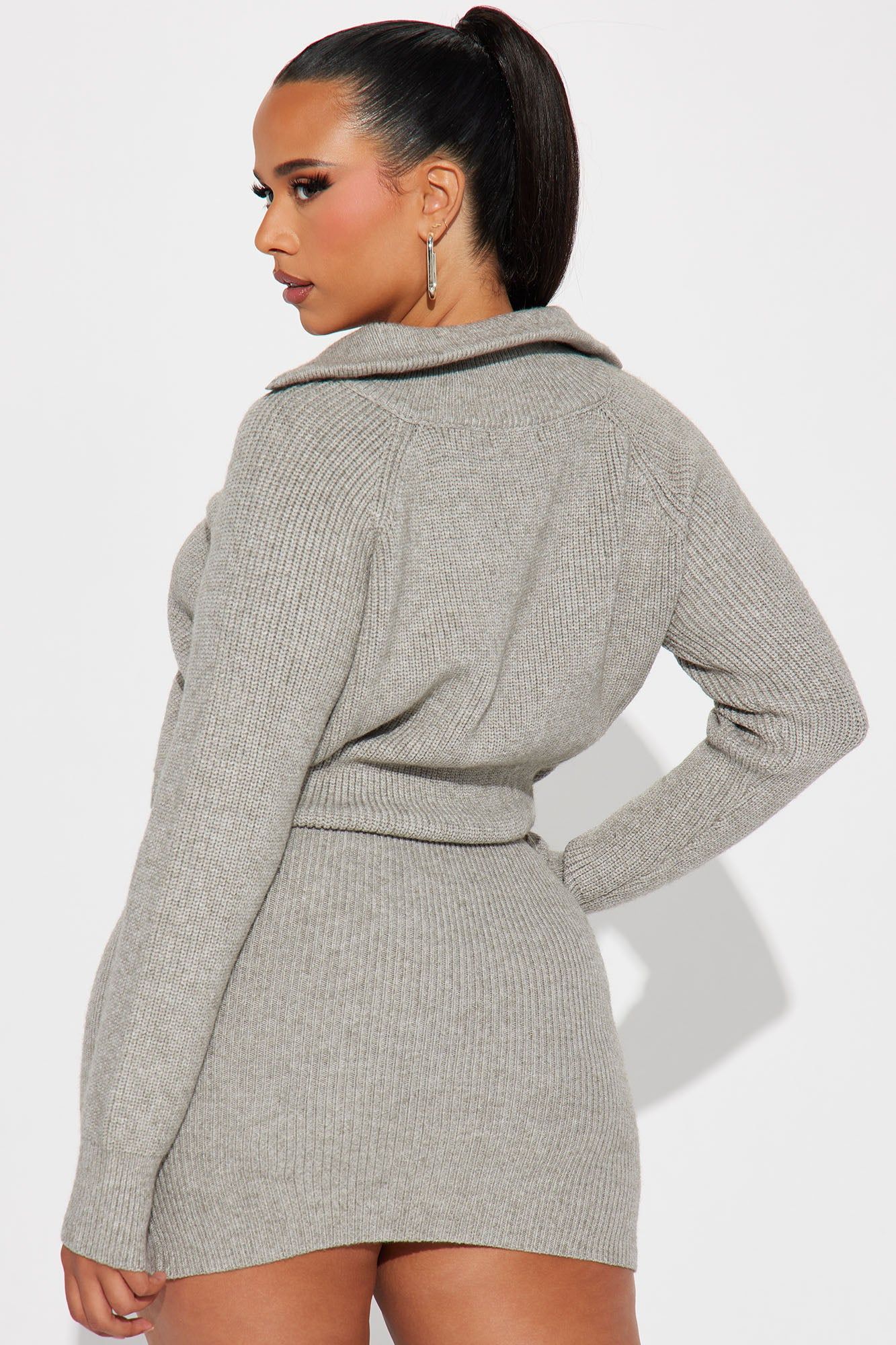 Ashley Sweater Mini Dress - Heather Grey sold by Fashion Nova product image thumbnail 6