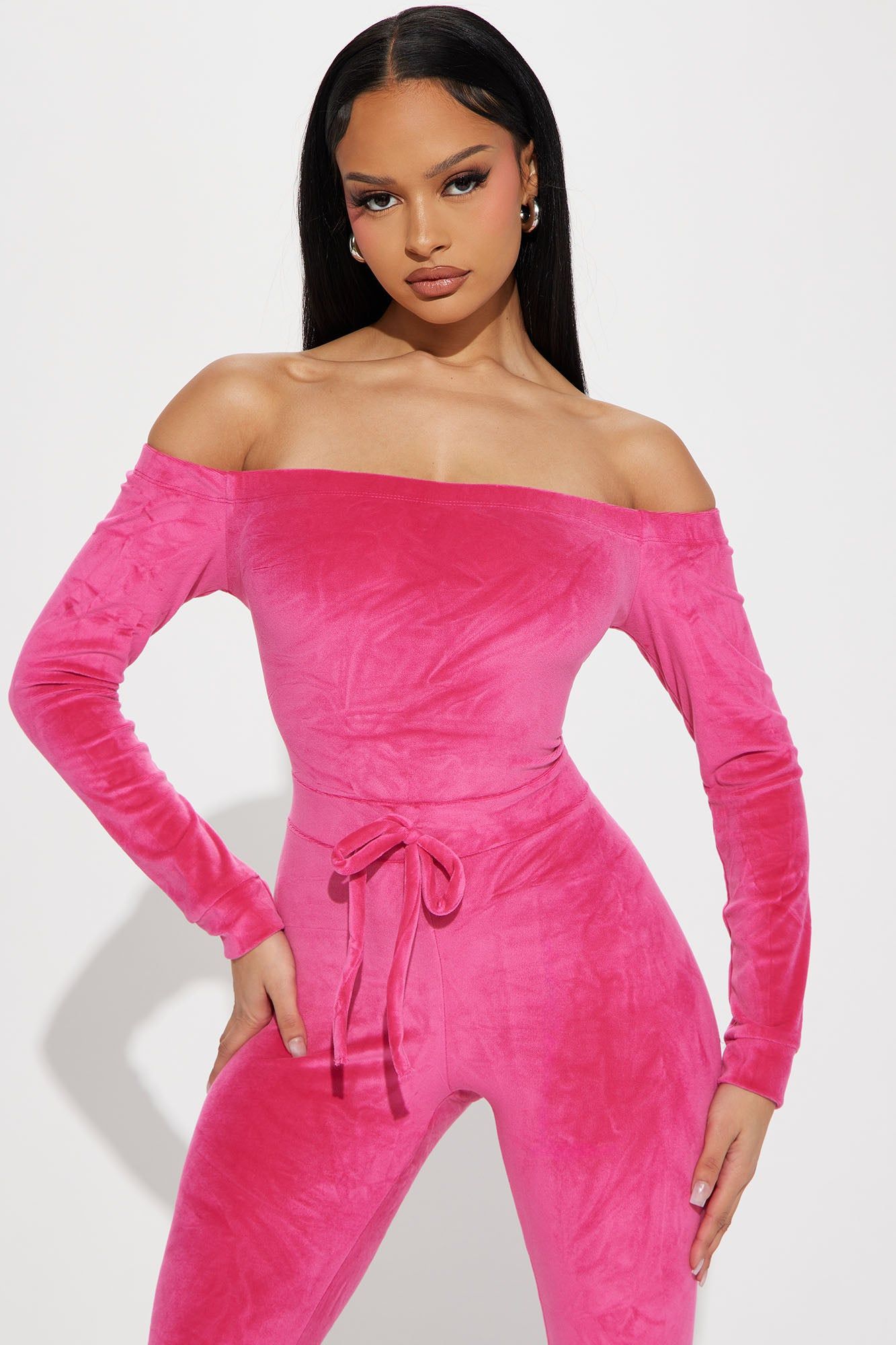 Hug Me Velour Jumpsuit - Pink sold by Fashion Nova product image thumbnail 2