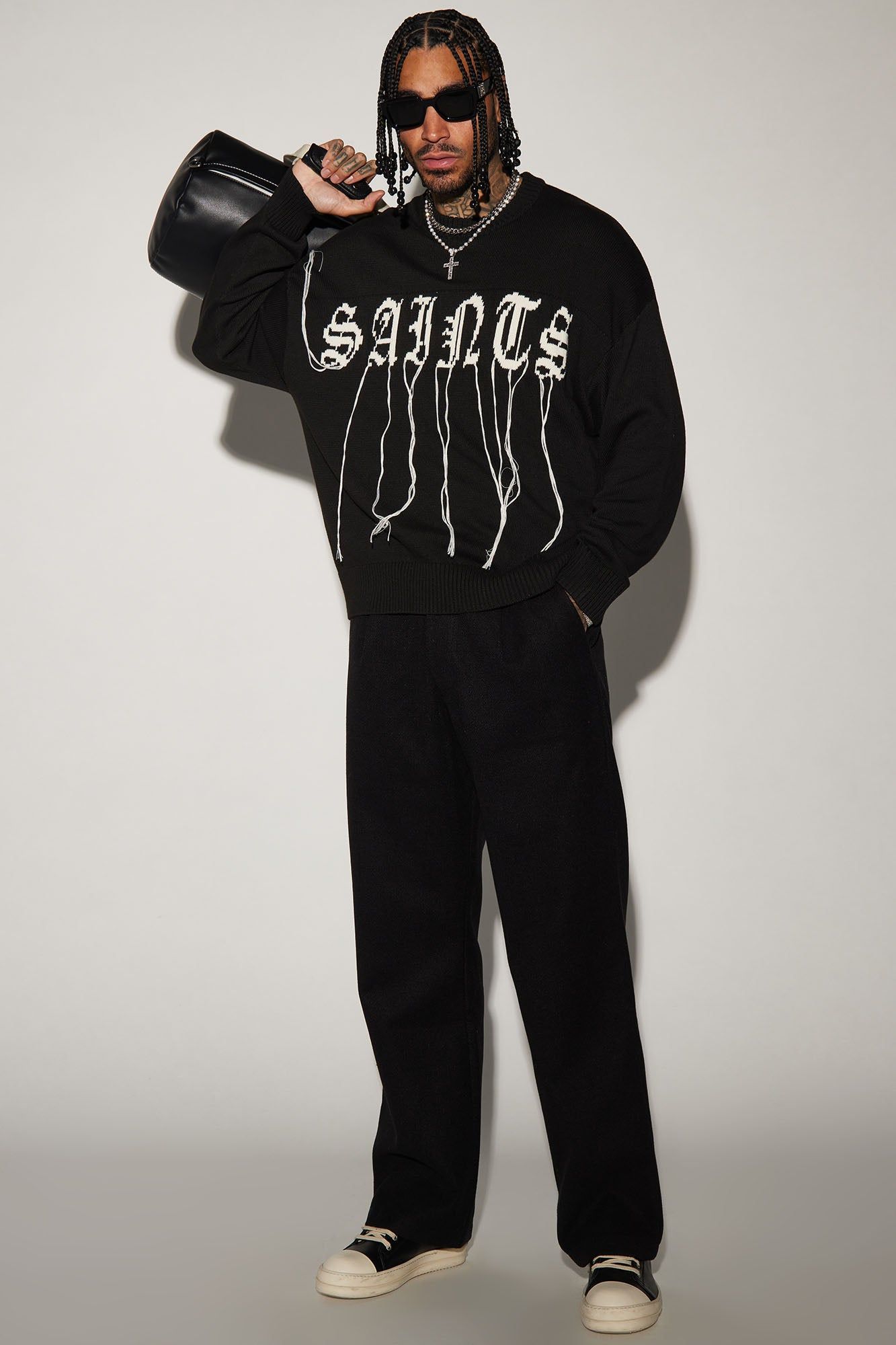 Saints Crewneck Sweater - Black/combo sold by Fashion Nova product image thumbnail 2