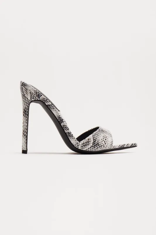 Kashton Heeled Sandals - Black/White sold by Fashion Nova