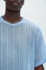 Brannen Textured Relaxed Tee - Light Blue sold by Fashion Nova