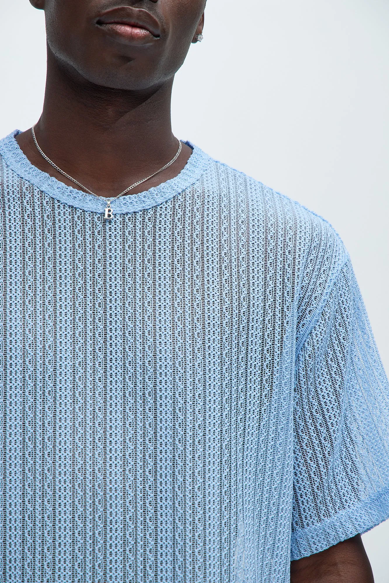 Brannen Textured Relaxed Tee - Light Blue sold by Fashion Nova product image thumbnail 3