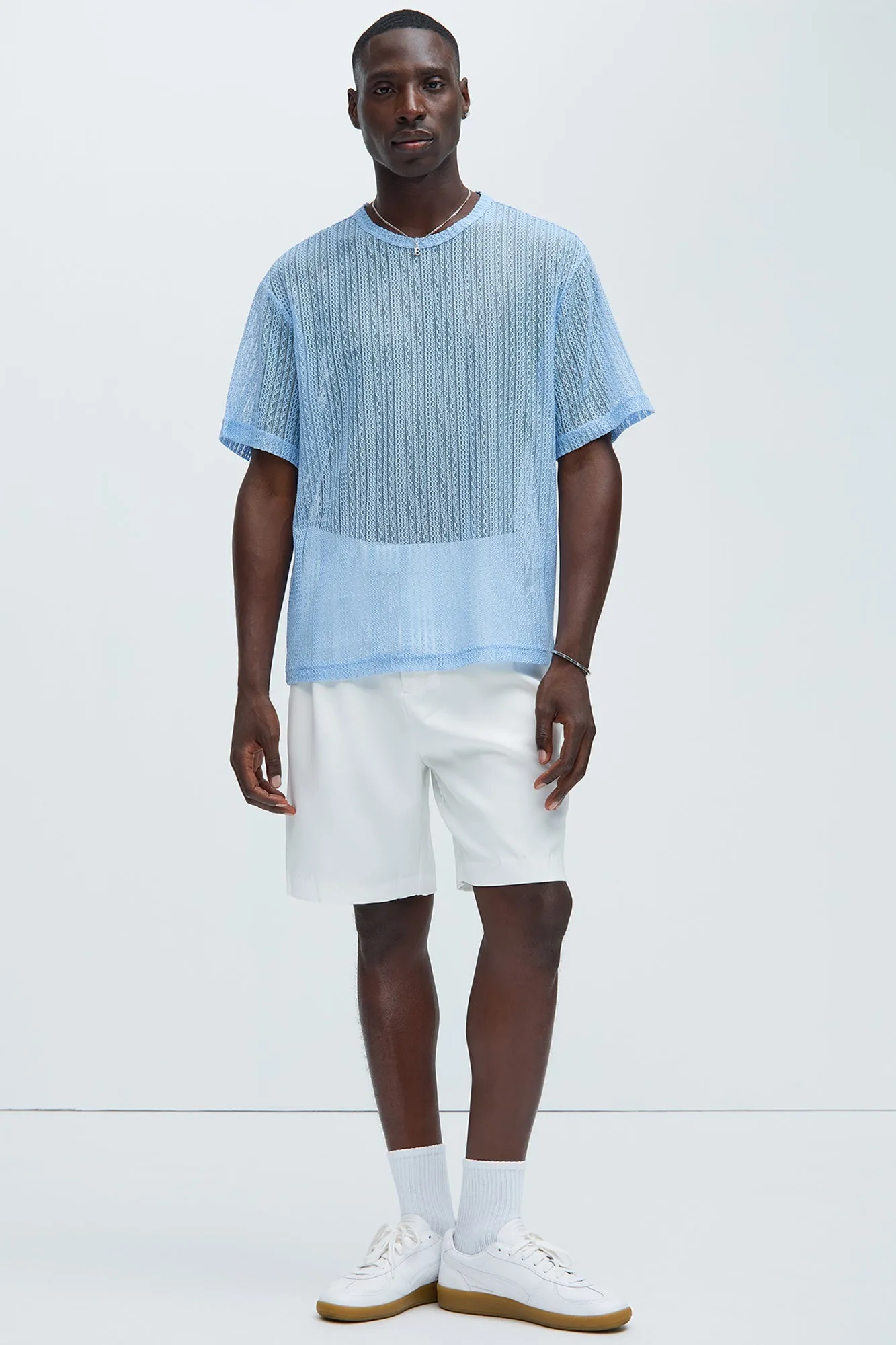 Brannen Textured Relaxed Tee - Light Blue sold by Fashion Nova product image thumbnail 2