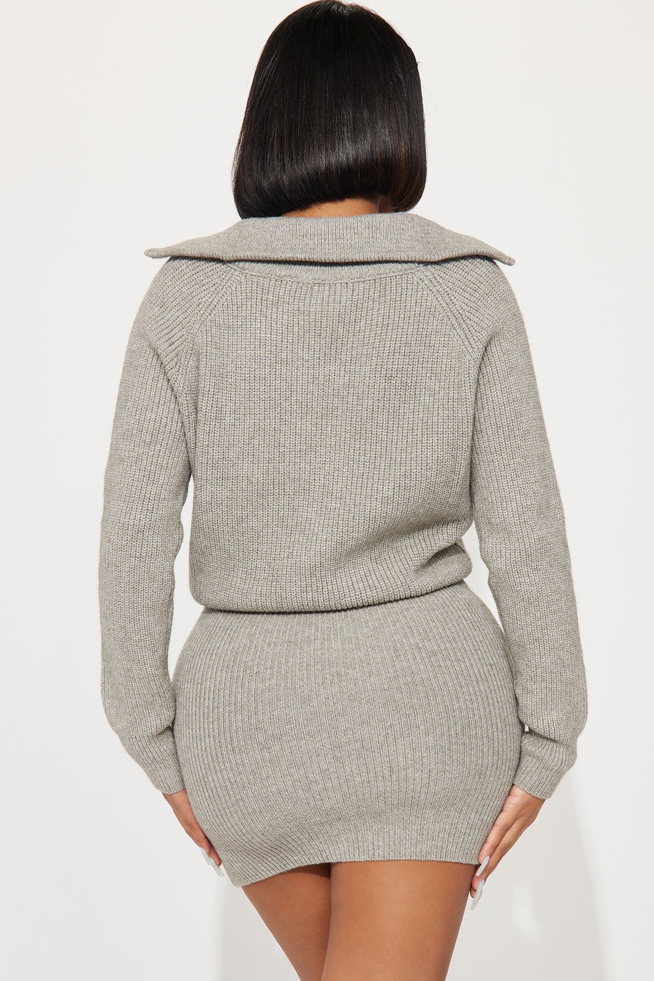 Ashley Sweater Mini Dress - Heather Grey sold by Fashion Nova product image thumbnail 3