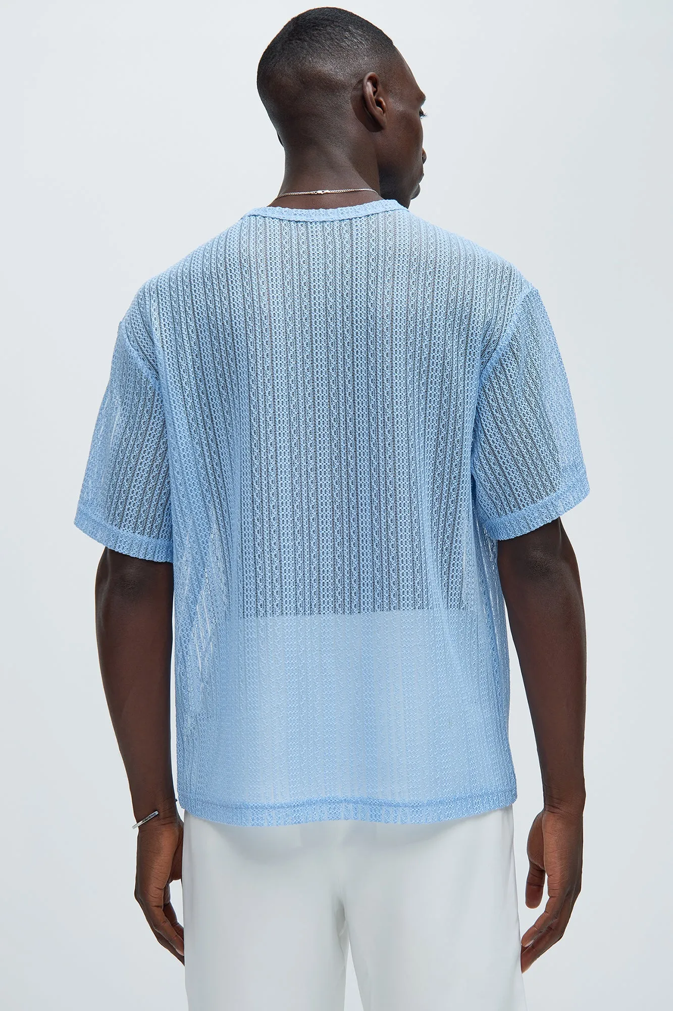 Brannen Textured Relaxed Tee - Light Blue sold by Fashion Nova product image thumbnail 4