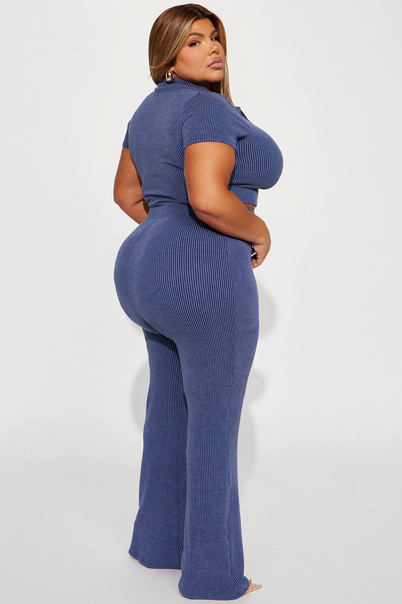 Josie Ribbed Pant Set - Navy sold by Fashion Nova product image thumbnail 6