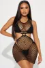Drinks Under The Sun Fishnet Cover Up - Black sold by Fashion Nova