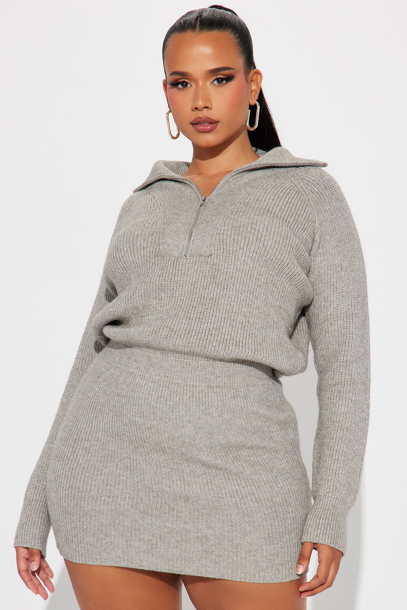Ashley Sweater Mini Dress - Heather Grey sold by Fashion Nova product image thumbnail 4