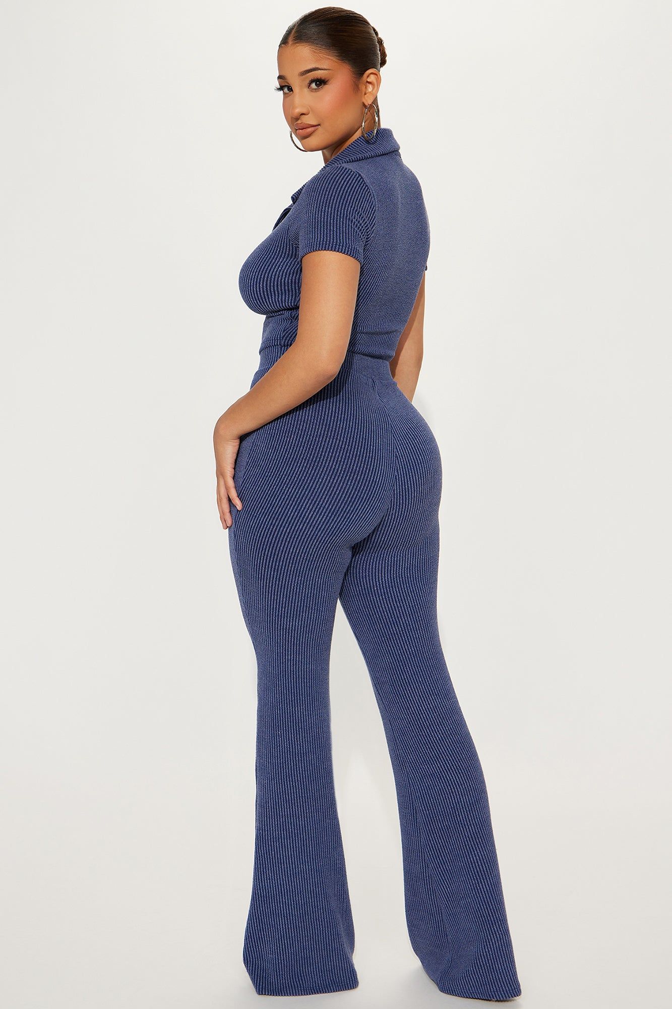 Josie Ribbed Pant Set - Navy sold by Fashion Nova product image thumbnail 3