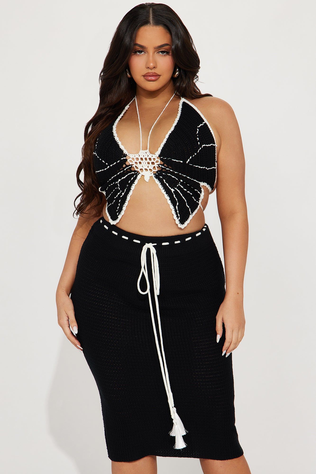 Butterfly Effect Crochet Skirt Set - Black sold by Fashion Nova product image thumbnail 5