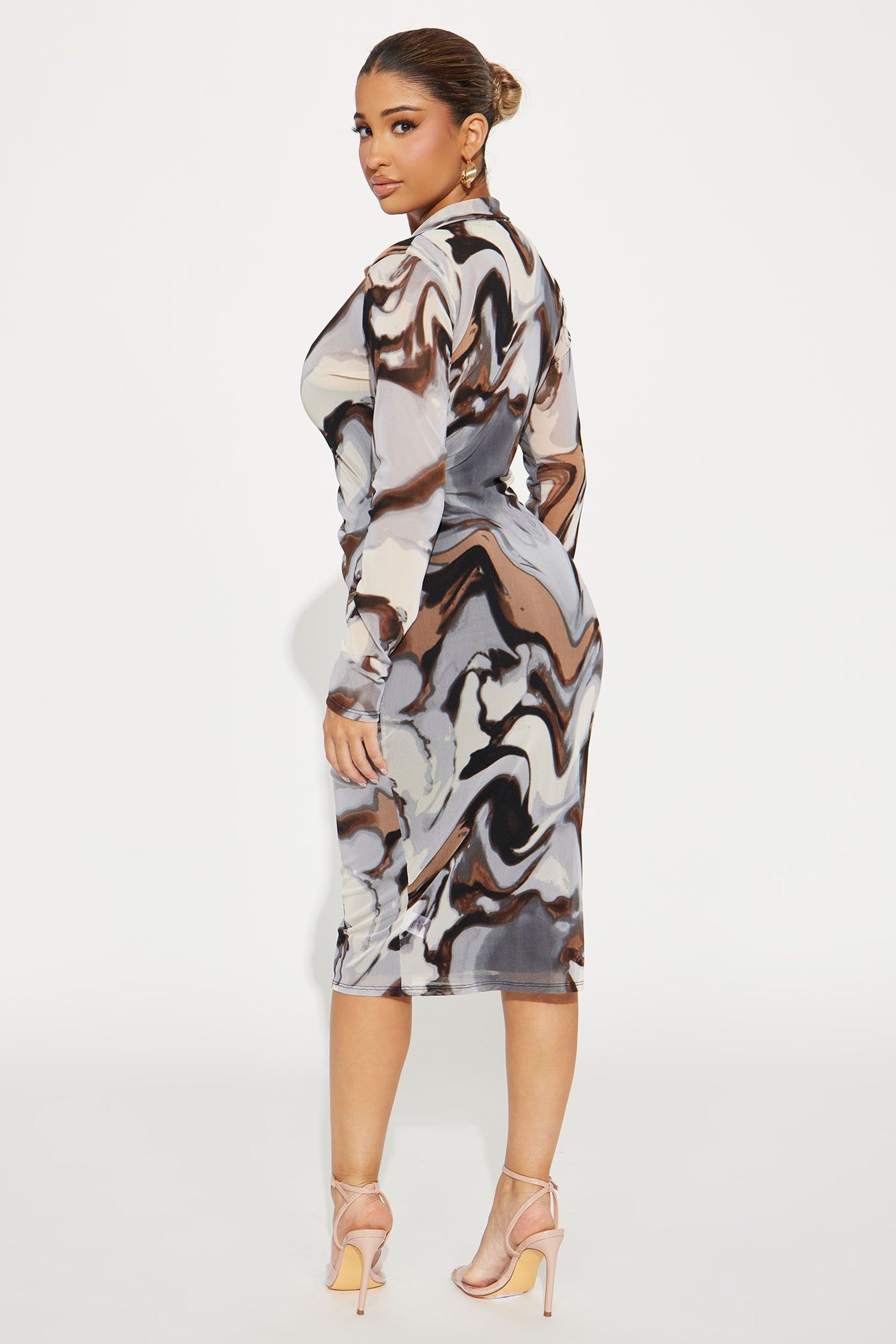 Mesh Midi Dress - Grey sold by Fashion Nova product image thumbnail 3