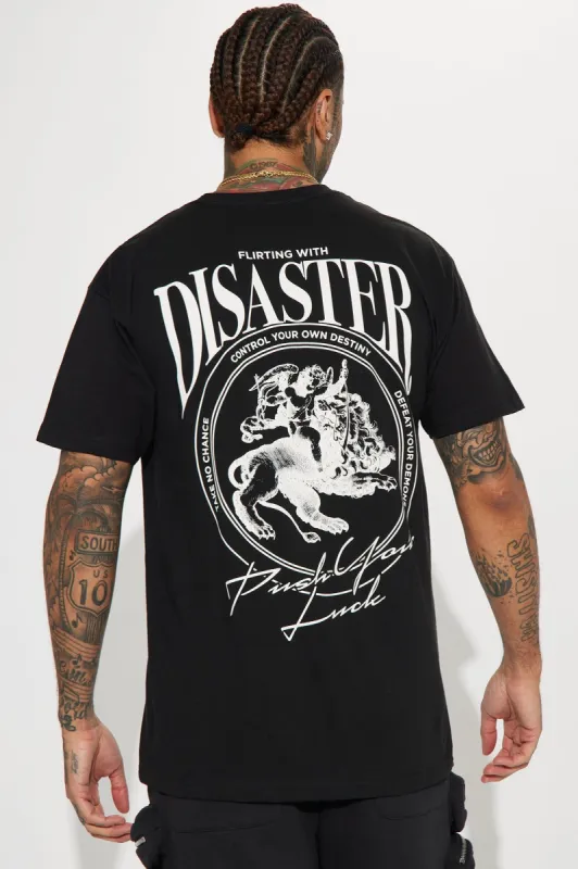 Push You Luck Short Sleeve Tee - Black sold by Fashion Nova