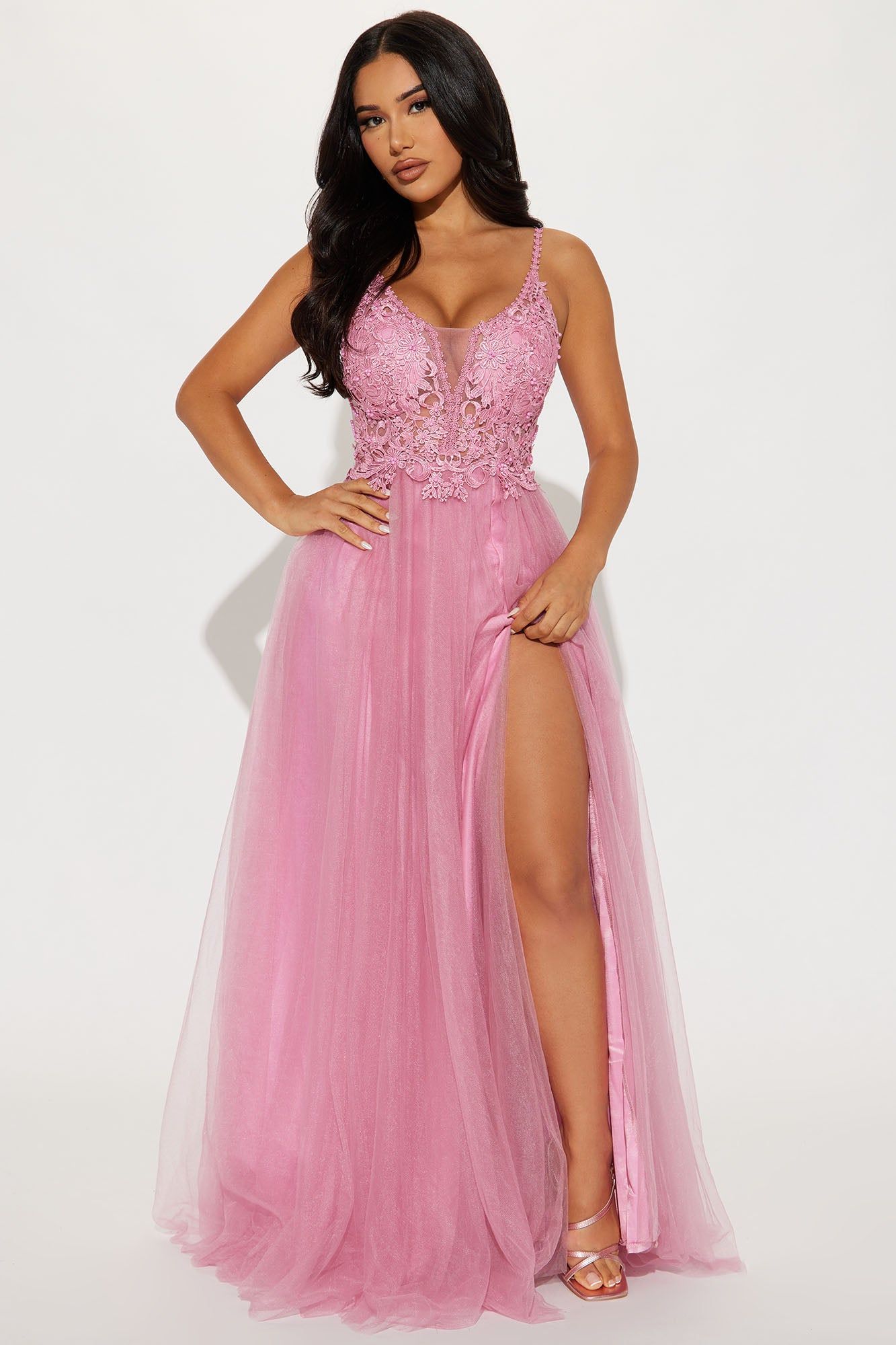 Victoria Embellished Gown - Mauve sold by Fashion Nova