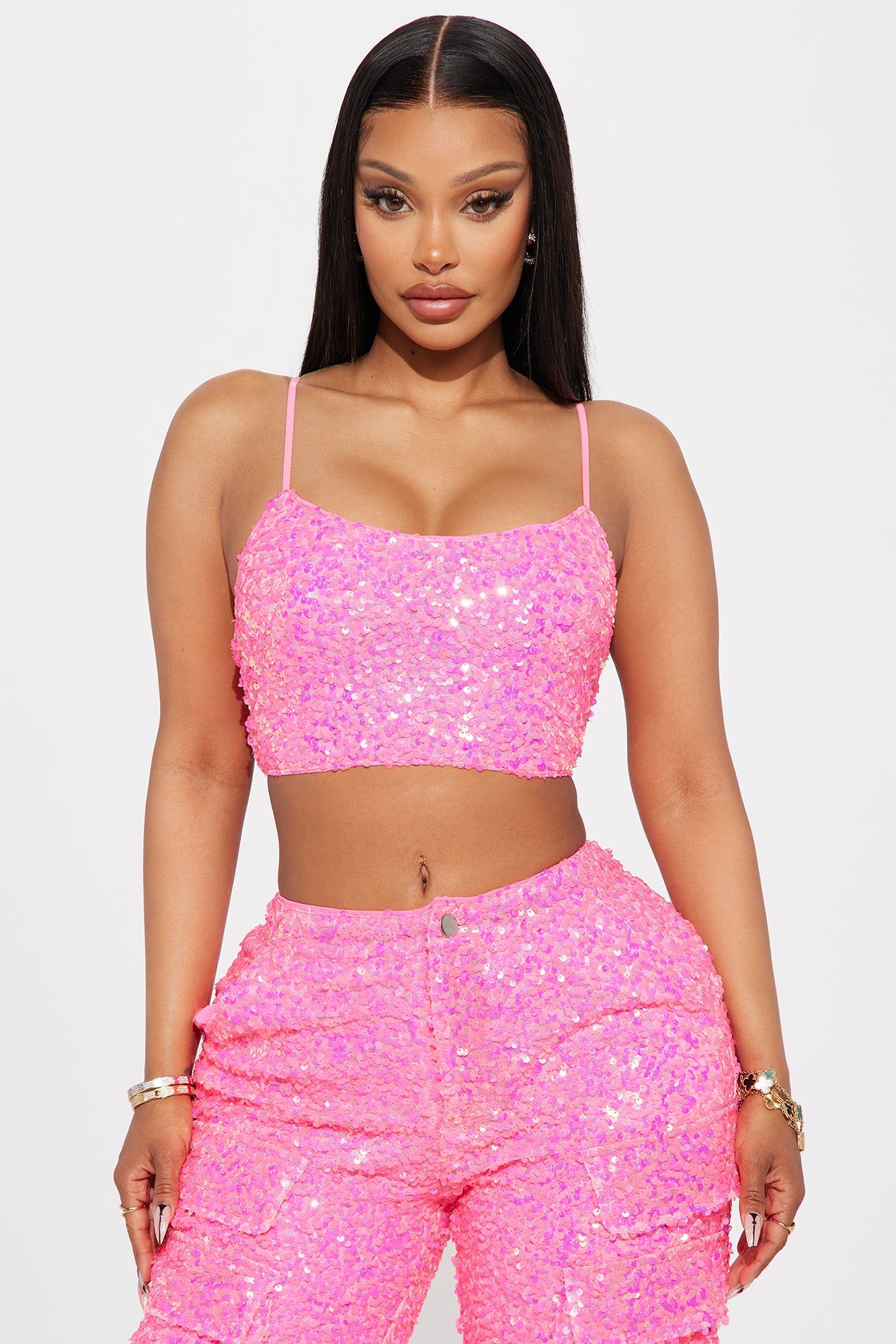 Always Sparkle Sequin Pant Set - Pink sold by Fashion Nova product image thumbnail 2