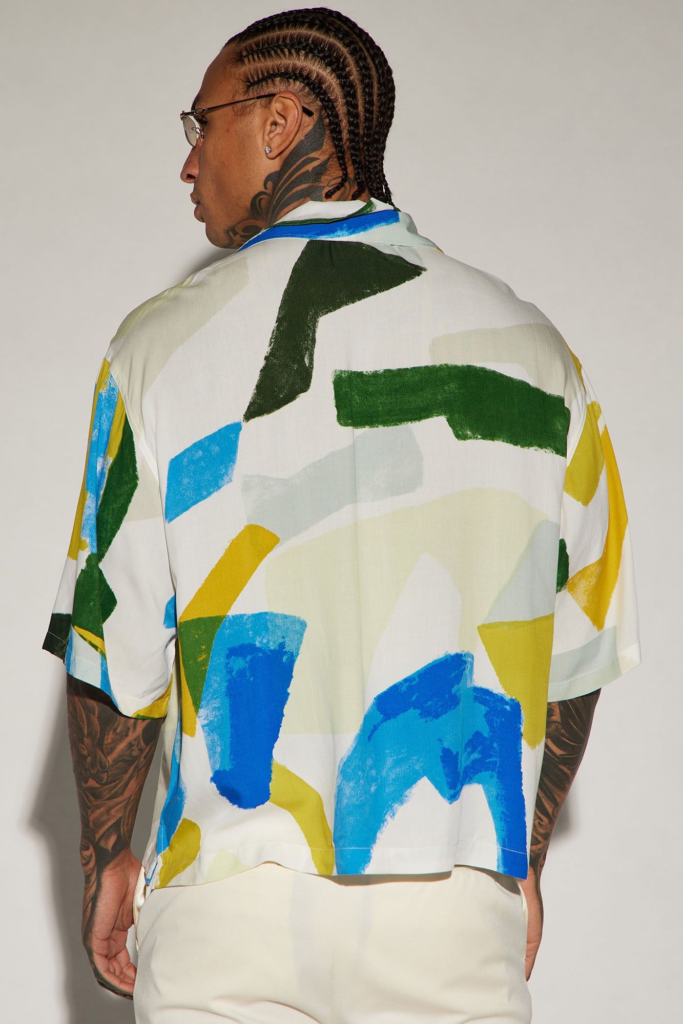 Get Thru Button Up Shirt - Blue/combo sold by Fashion Nova product image thumbnail 3