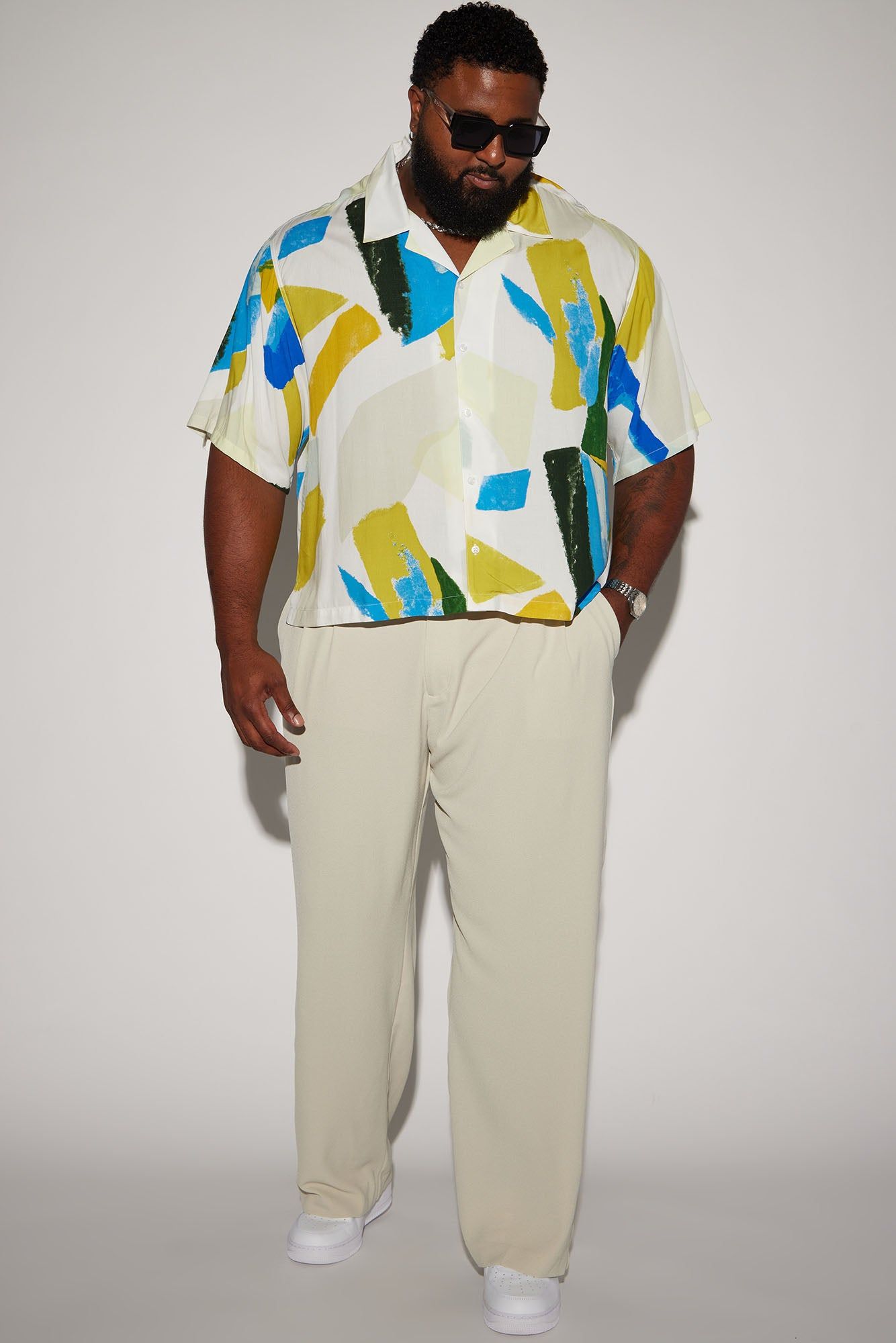 Get Thru Button Up Shirt - Blue/combo sold by Fashion Nova product image thumbnail 5