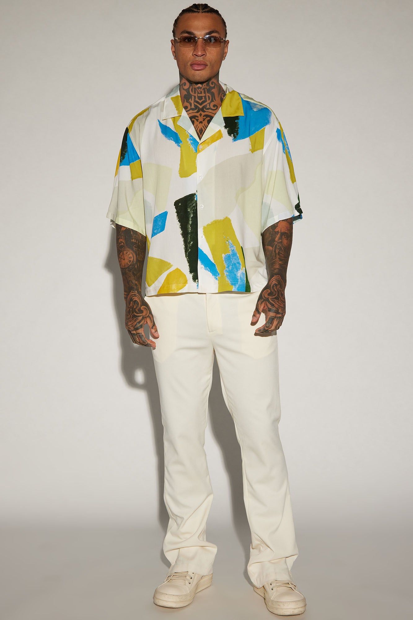 Get Thru Button Up Shirt - Blue/combo sold by Fashion Nova product image thumbnail 2