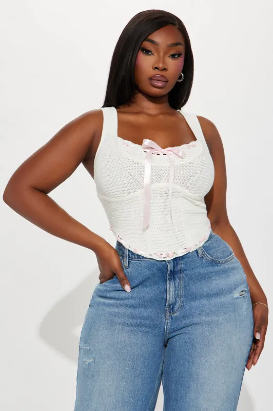 Sweet Love Crochet Sweater Top - Ivory/combo made by Fashion Nova