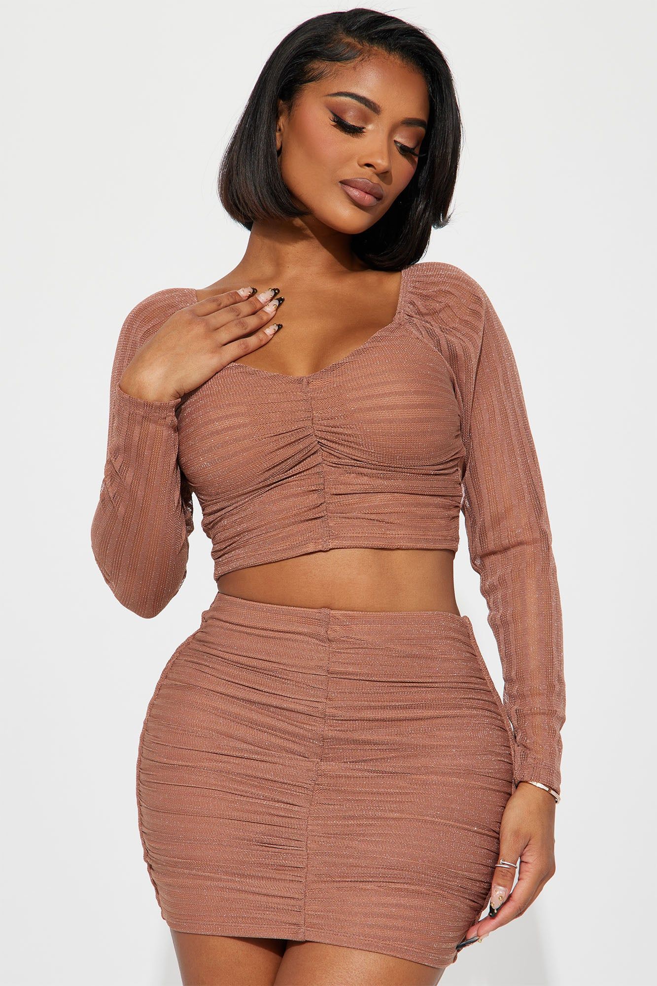 Penny Mini Skirt - Mocha sold by Fashion Nova product image thumbnail 2