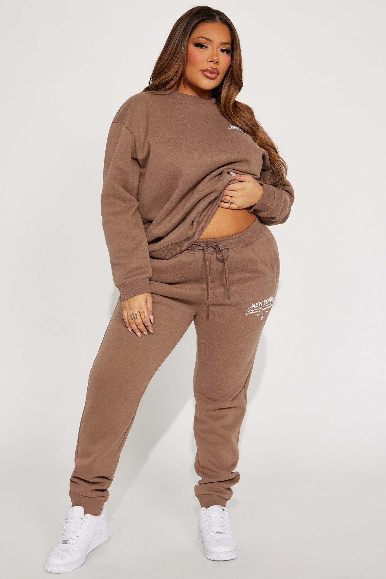 Dreams Come True In New York Jogger - Brown sold by Fashion Nova product image thumbnail 4