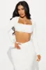 Brittany Snatched Skirt Set - Off White sold by Fashion Nova