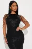 Diana Embellished Sequin Gown - Black sold by Fashion Nova