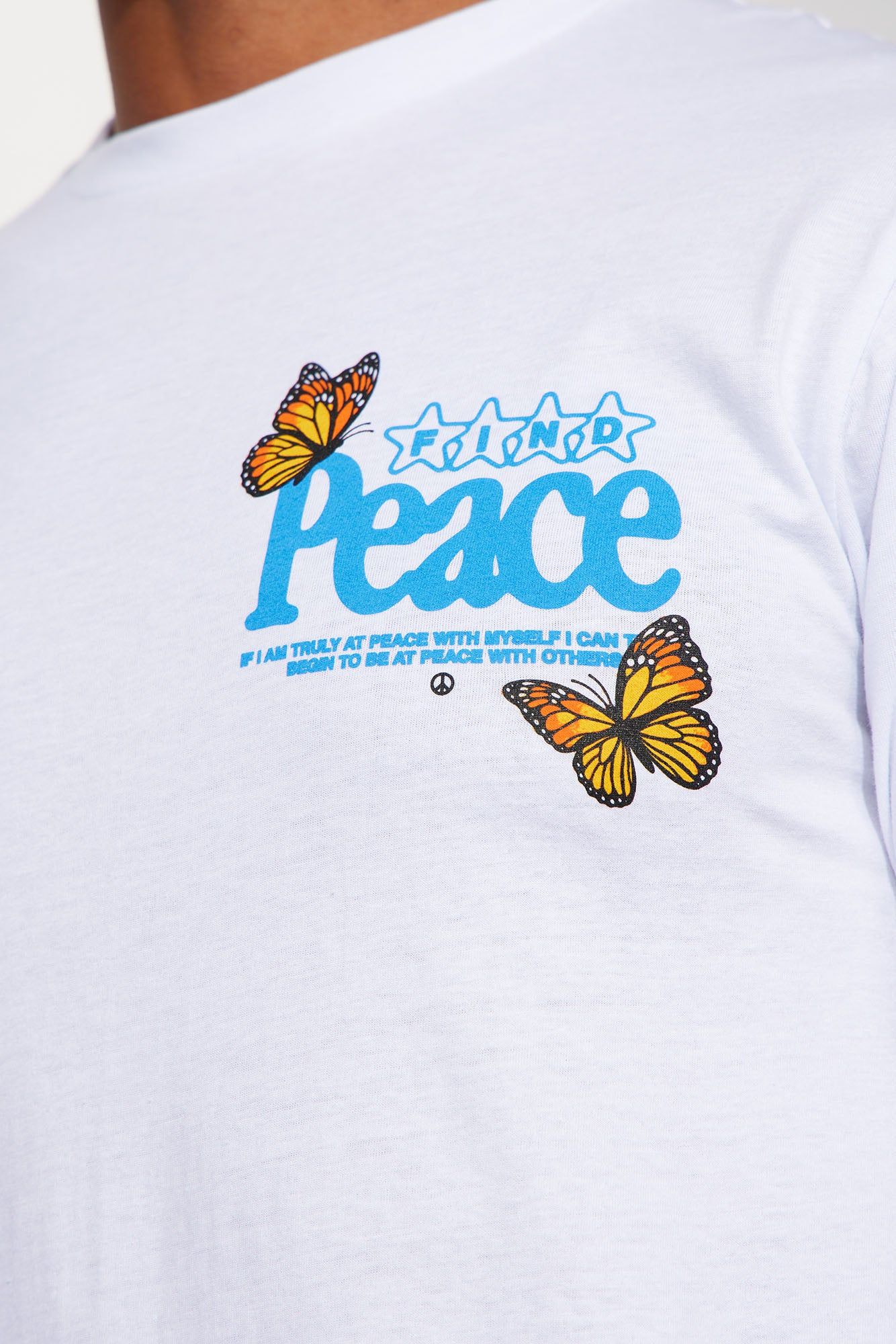 Find Peace Long Sleeve Tee - White sold by Fashion Nova product image thumbnail 5