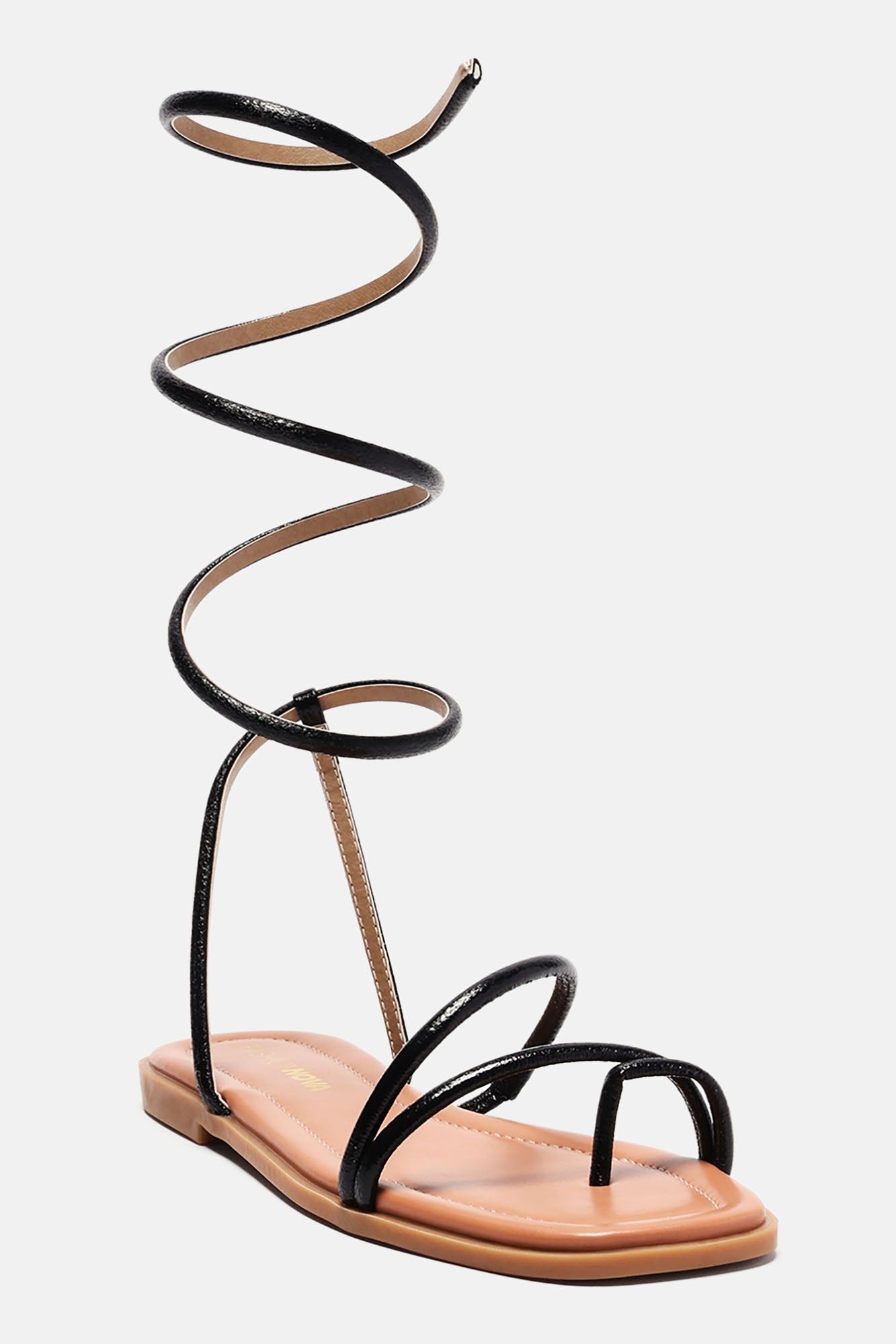 Cherish This Moment Wrap Up Flat Sandals - Black sold by Fashion Nova product image thumbnail 3