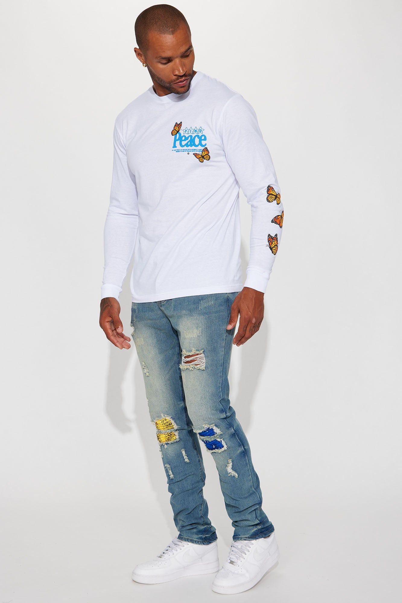 Find Peace Long Sleeve Tee - White sold by Fashion Nova product image thumbnail 3