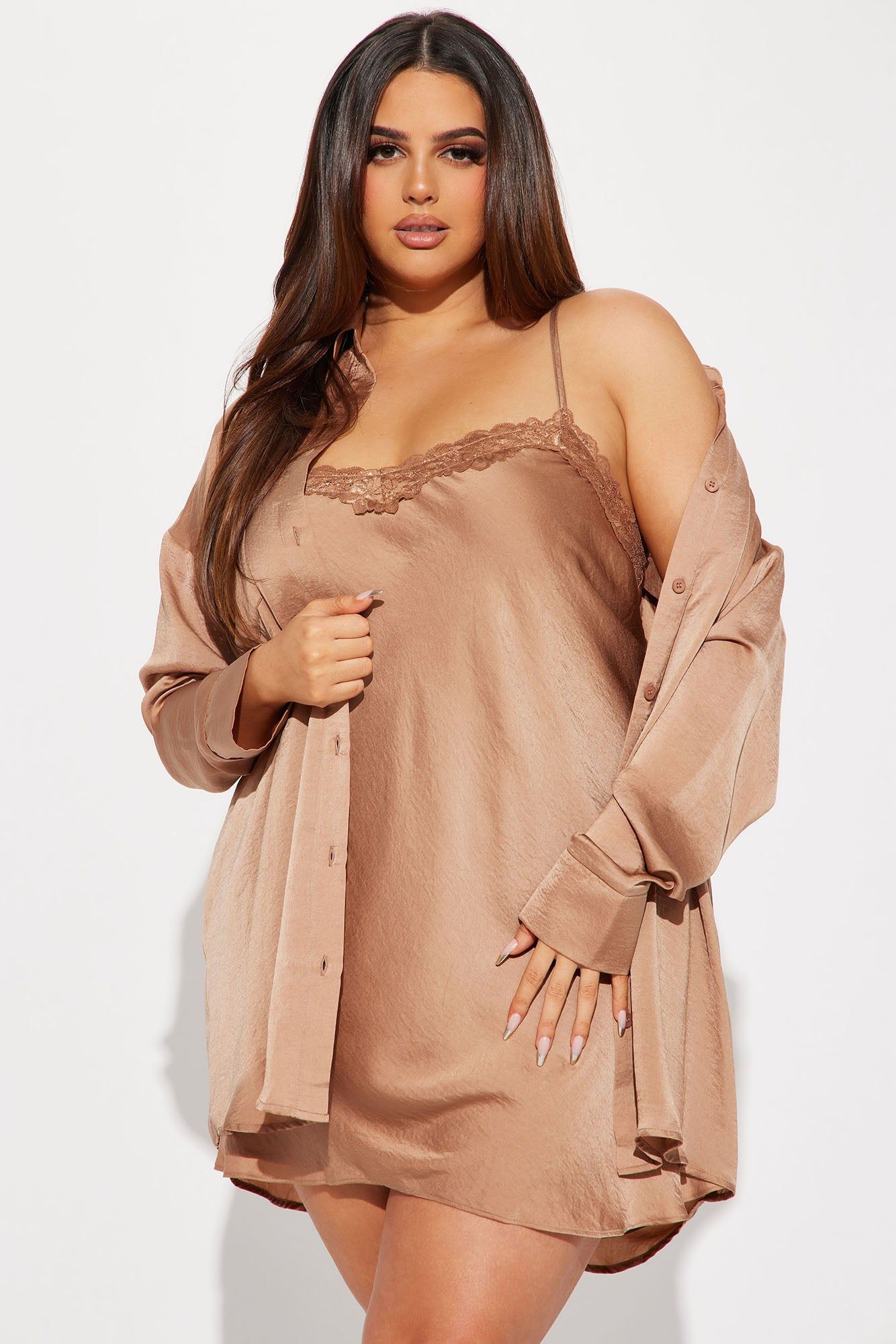 Kyla Mini Dress Set - Mocha sold by Fashion Nova product image thumbnail 5