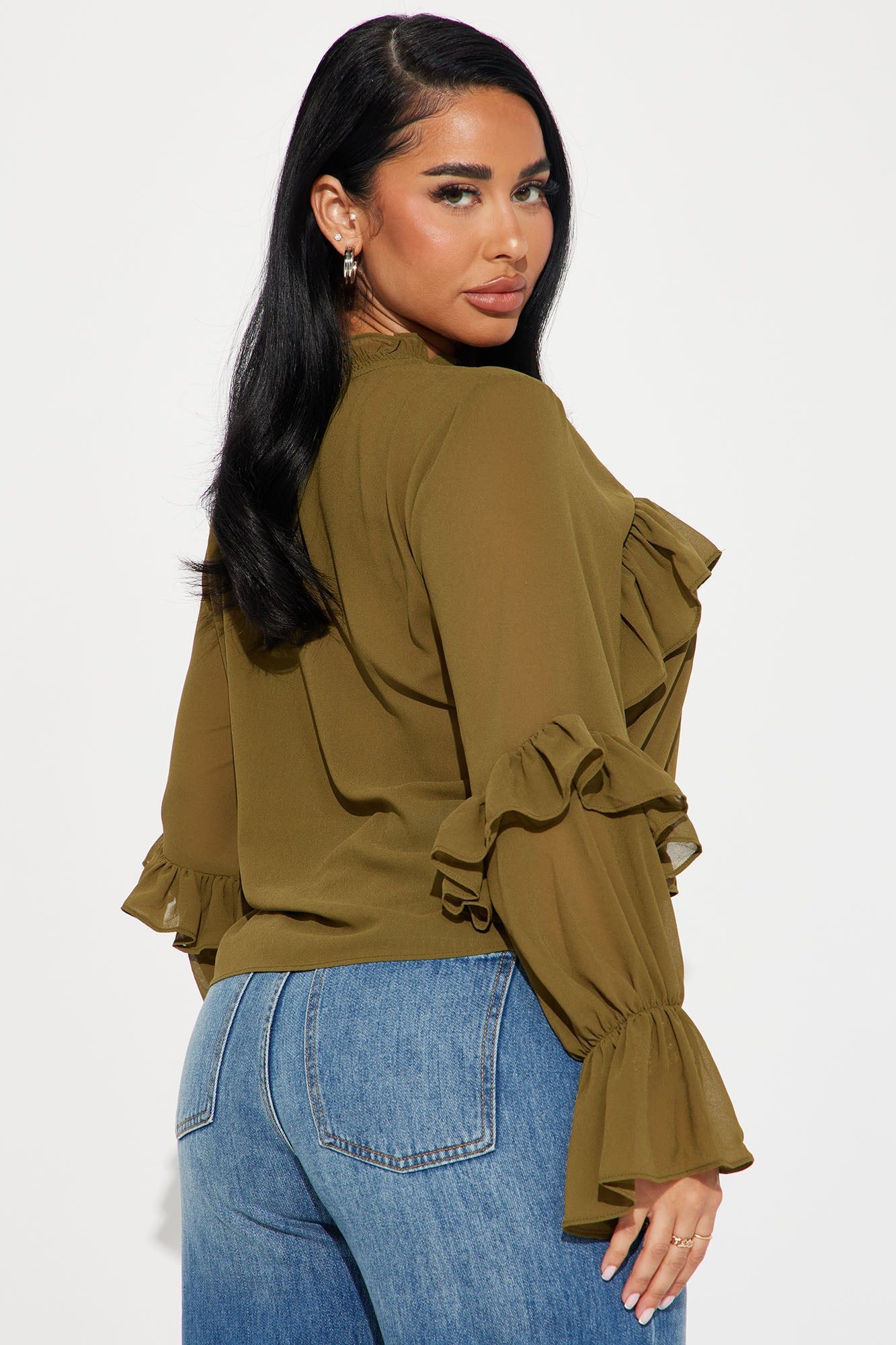 Birdie Blouse Top - Olive sold by Fashion Nova product image thumbnail 3