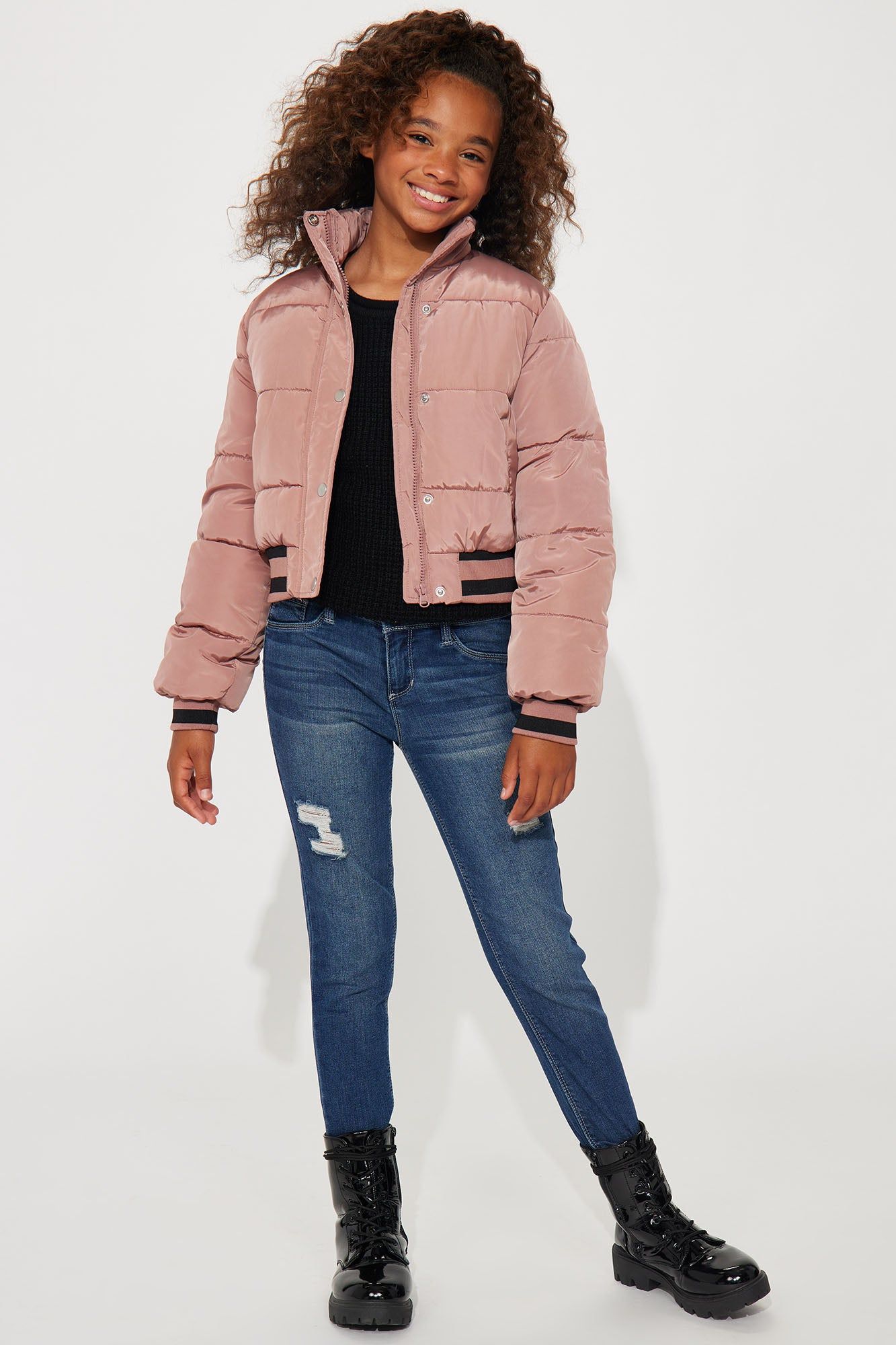 Mini Mrs. Jackson Puffer Jacket - Pink sold by Fashion Nova product image thumbnail 2