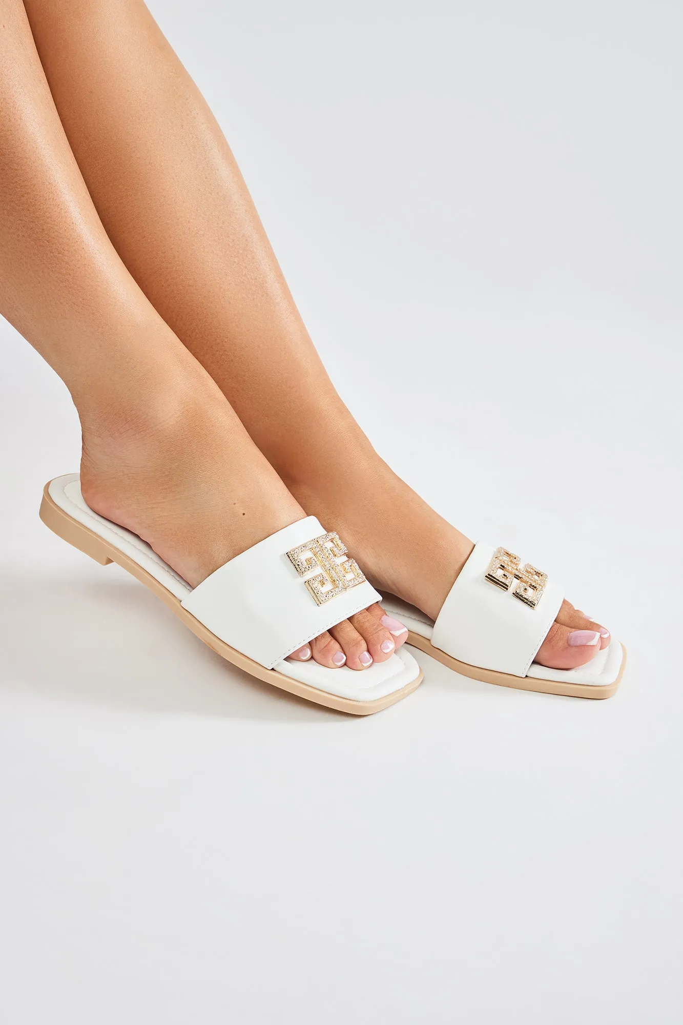 Like What I Like Sandals - White sold by Fashion Nova